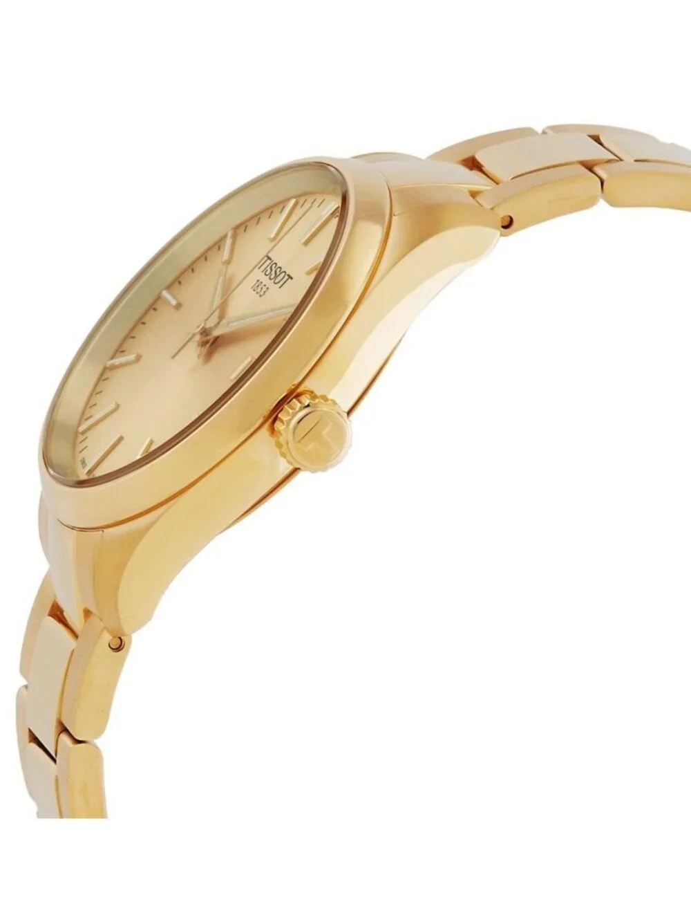NWT Tissot PR 100 Quartz Champagne Dial Ladies Watch